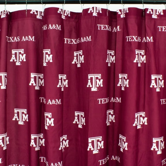 College Covers Texas A&M Aggies Printed Shower Curtain Cover - 70" x 72"