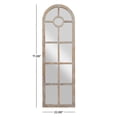 thumbnail image 4 of DecMode 23" x 72" Brown Arched Window Pane Wall Mirror, 4 of 14
