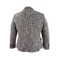 thumbnail image 2 of Bar III Women’s Tweed Open-Front Jacket (12, Black/Ivory), 2 of 2