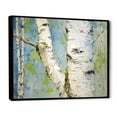 thumbnail image 3 of Designart "Minimalist Beauty White and Green Birch Tree" Extra Large Landscapes Framed Wall Art - Country White Tree Hallway Framed Wall Art Decor, 3 of 7