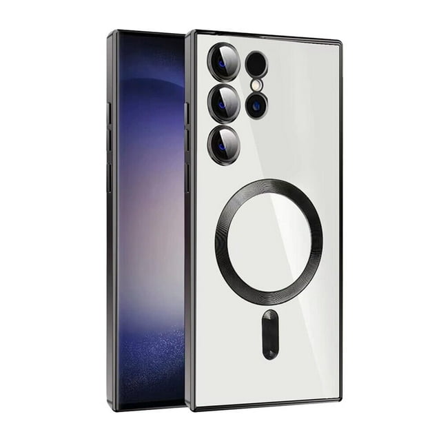 Magnetic Case Designed for Samsung Galaxy S24 Ultra 5G - Compatible with Charging & Accessories - Black