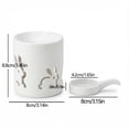 thumbnail image 2 of QuanTara White Ceramic Easter Bunnyincense Burner & Aromatherapy Lamp, Hollow Candle Holder for Home Decor, Table Centerpiece, Gift, Approx 4x4x6ines, 2 of 4