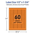 thumbnail image 6 of Avery Printable Rectangle Labels, Bright Orange, 0.5" x 1.75", 1,200ct, 6 of 11
