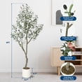 thumbnail image 2 of Yeshouse Olivo artificial con maceta, ramas flexibles para aspecto realista, ideal para decoración de hogar y oficina, árbol sin mantenimiento para vegetación de interior, 2 of 7