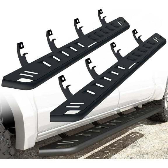 ONINE Tubular 7” Textured Black Running Board Custom Fit 2022-2025 Toyota Tundra Crew Max Cab Side Step Nerf Bar, All Steel Construction