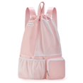 thumbnail image 1 of Mochila BAVELOE - Bolsa de natación con bolsillo húmedo, malla, color rosa, 1 of 7