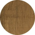 thumbnail image 1 of Ahgly Company Indoor Round Abstract Brown Modern Area Rugs, 3' Round, 1 of 4