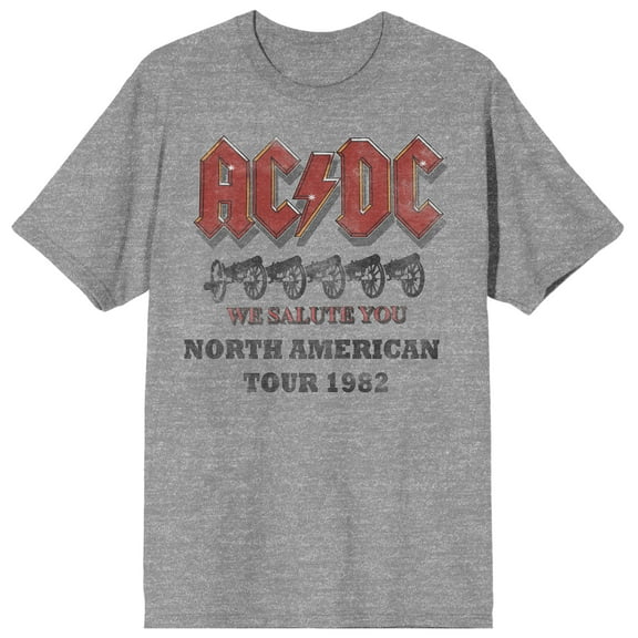 ACDC We Salute You North American Tour 1982 Men's Athletic Heather T-shirt-Small