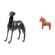 thumbnail image 5 of Estatua de perro de resina, escultura para sala de estar, hotel, adorno navideño, figura de caballo Dalecarlian coleccionable., 5 of 8