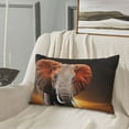 thumbnail image 5 of Sikiie Elephant Sunset in Kenya Print Plush Pillow Cover, Wrinkle-proof and Stain-resistant Pillow Protector without Pillow Core, Home Decoration-16"x24", 5 of 6
