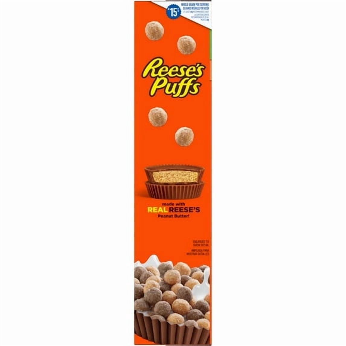REESE'S PUFFS Breakfast Cereal, Chocolatey Peanut Butter Cereal, Mega Size, 29 oz(pack of 4)