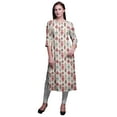 thumbnail image 1 of Bimba Kurti Imprimé Manches 3/4 Tenue d'Été Tunique Droite pour Femmes, 1 of 6