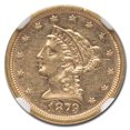 thumbnail image 2 of 1879-S $2.50 Liberty Gold Quarter Eagle AU-58 NGC, 2 of 3