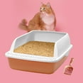 thumbnail image 6 of Cat with Litter Sifting Prevent Leakage High Sided Easy to Clean Heightening Splashing Removable Kitty Litter Tray Pink, 6 of 9