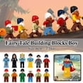 thumbnail image 4 of 12 Pcs Cartoon Building Block Toy Dolls - Fairy Tale Characters Compatible with Princess & Old Man Figures - Plastic Material, 6cm Size, 4 of 7