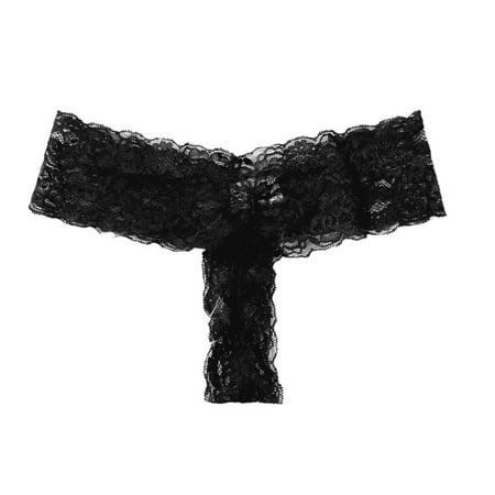 

Qcmgmg Women Seamless Underwear Low Rise Lace Panties T-Back Thong