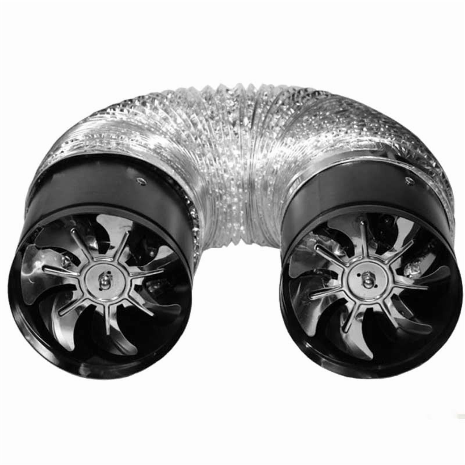Round Duct Fan 4" 6" Booster Exhaust Ventilator Ventilation Vent Air for Window Wall Bathroom Toilet Kitchen - Quiet Ventilation