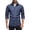 Blue, variant on Men’s Long Sleeve Lapel Solid Color Denim Shirt Jacket Casual Spring Autumn Top