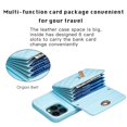 thumbnail image 4 of Decase for iPhone 14 Pro Max Case, Wallet Card Holder Luxury PU Leather Cover Lanyard Crossbody Strap Women Girl Magnetic Clasp Kickstand Heavy Duty Shockproof Protective, Blue, 4 of 9