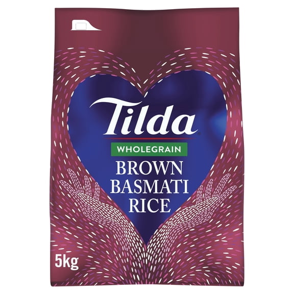 Tilda Brown Basmati Rice 5Kg, Imported from Britain