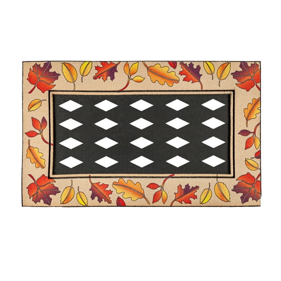 Fall Leaves Flocked Sassafras Mat Tray