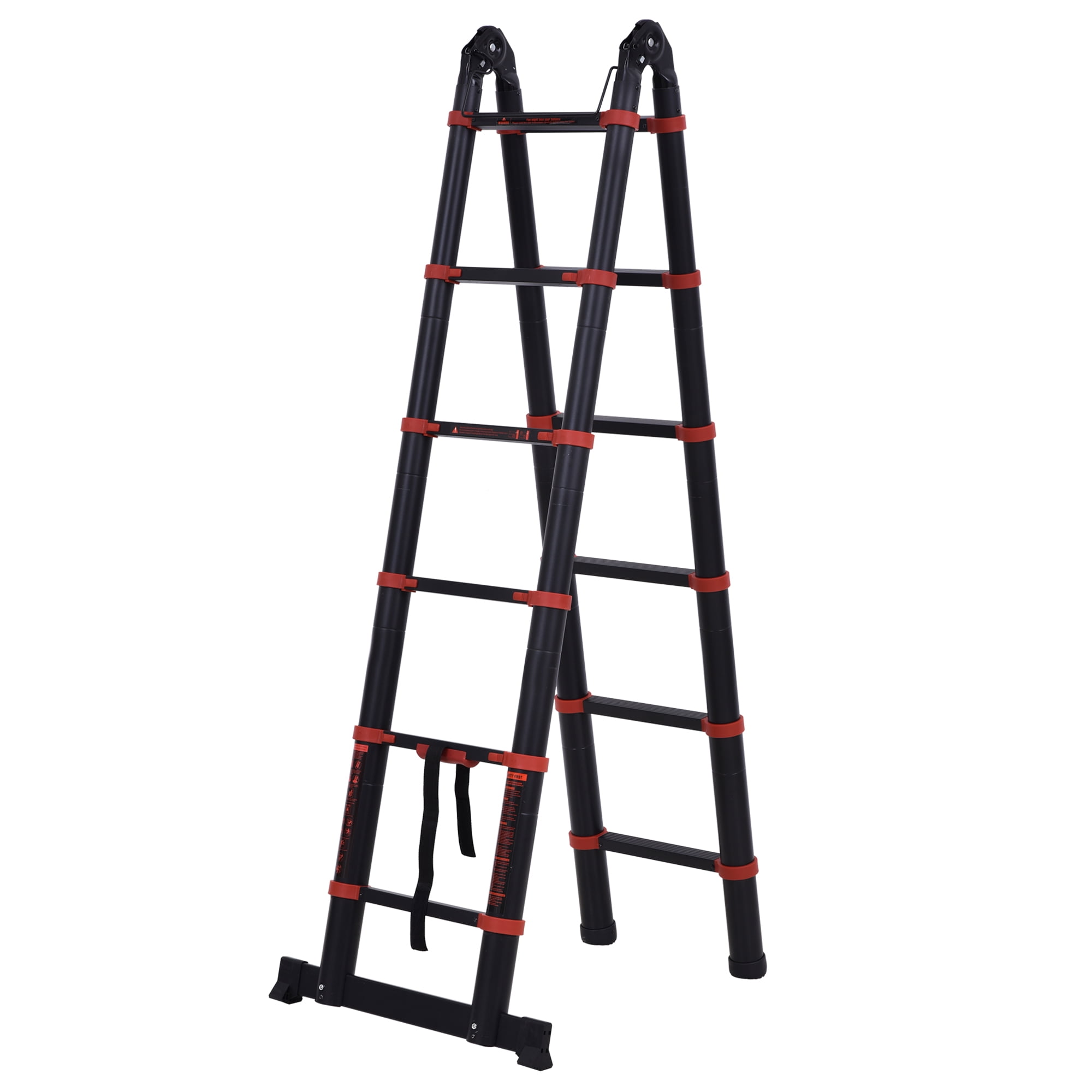 telescoping extendable ladder