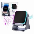 thumbnail image 2 of SUKVPSI Smart Induction Bluetooth Speaker Phone Stand, Multifunction Desktop Wireless Speaker with RGB Ambient Light, Heavy Bass for Live Streaming, Office, Home, 2 of 8