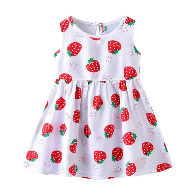 Robe Fille à Imprimé Floral Robe de Princesse Robe de Plage Robe d'Été Robe pour Enfants