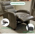 thumbnail image 2 of ViscoLogic EuroLuxe Sièges de Théâtre Inclinables Manuels pour Salon, Fauteuil Inclinable Moderne, Gris, 2 of 3