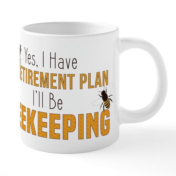 CafePress - Beekeeper Retirement - 20 Oz White Ceramic Mega Mug
