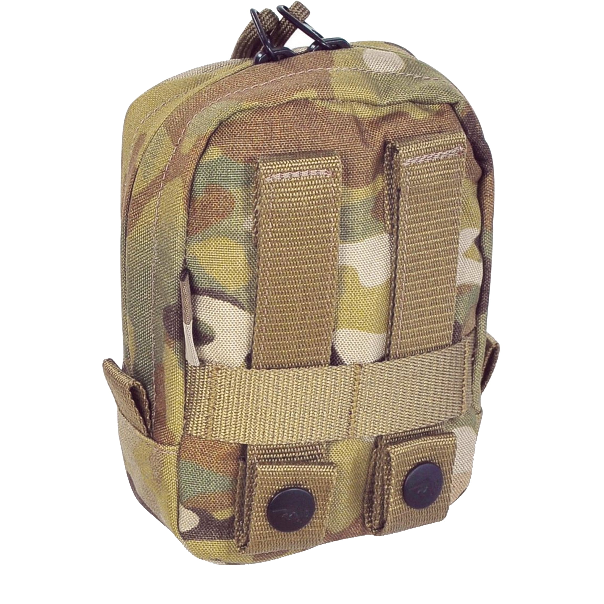 Tasmanian Tiger Tac Pouch 1 Vertical, Tactical MOLLE System Loops with YKK Zippers, Multicam