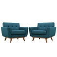 thumbnail image 2 of Modway Engage Armchair Wood Set of 2 in Azure, 2 of 5