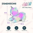 thumbnail image 4 of PixieCrush Unicorn Cat Plushie - Mommy Cat Unicorn with 4 Baby Kittens - Magical Pillow Plushies for Girls Ages 3-8 - Big Stuffed Animals - Ideal Gift for Girls 5 x 10 x 8 inches, 4 of 7