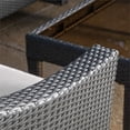 thumbnail image 4 of Noble House Antibes 5 Piece Outdoor Wicker Conversation Set in Gray/Silver, 4 of 26