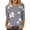 Gray, variant on Fall Saving!QUINDOS Graphic T Shirts Women 3/4 Sleeve Tops for Women 2024 Crew Neck Relaxed Fit Leaf Hot Pink Casual Tops