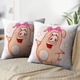 thumbnail image 3 of LALILO Throw Pillow Covers Cute Pig Cartoon Character Pig Cartoon Cushion Cover 18" x 18", 4325 Pack, 3 of 6