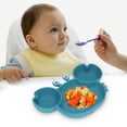 thumbnail image 4 of Silicone Suction Plate, Safe Anti Slip Stain   Cute High Temperature  Toddler Plates  For Kids ,Green,Blue, 4 of 8