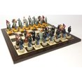 thumbnail image 2 of US American Civil War Wife Queens Chess set W 14" Ebony Black  Maple Wood Board, 2 of 8
