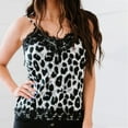 thumbnail image 2 of Sleeveless Tops For Women,Camisole With Leopard-Print Lace Panels To Wear Over Top, 2 of 7