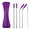 Purple, variant on VEFSU Stainless Steel Drinking Straws – 4-Pack, Reusable, Includes Silicone Covers, Straight/Bent Options, Perfect for Tall Tumblers