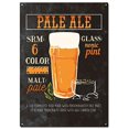 thumbnail image 1 of Letreros de aluminio y metal con texto en inglés "Palle Ale Beer", carteles de cerveza clásicos que no destiñen, letreros decorativos para pared, decoración del hogar, tamaño: 12 x 8 pulgadas, 1 of 4