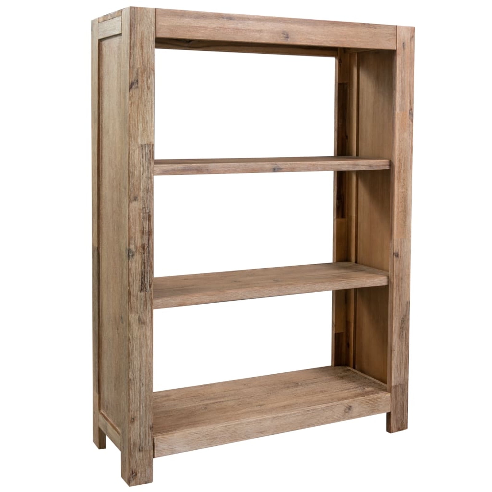 Details about   3-Shelf Wood Bookcase Wide Storage Book Display Adjustable Bookshelf Rustic Oak 