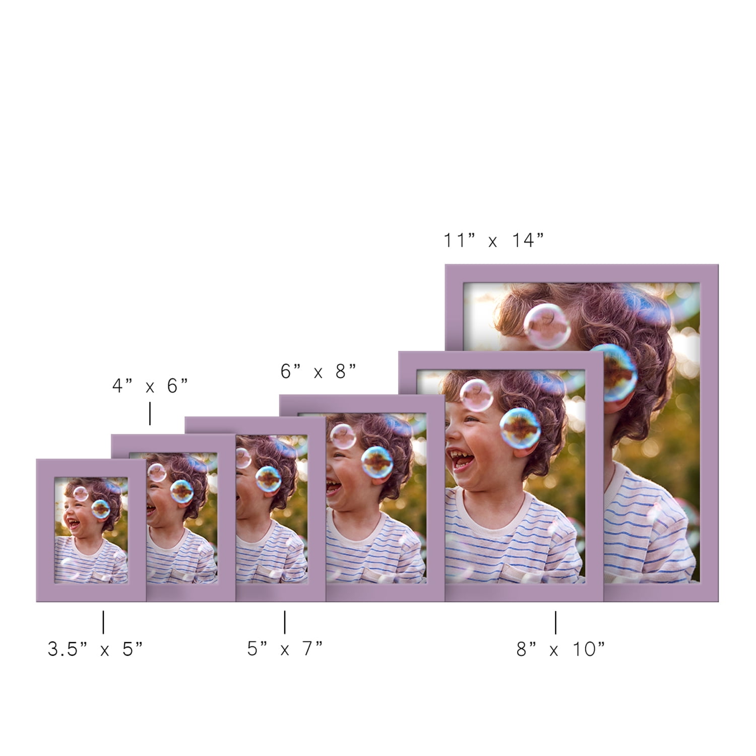 Modern 4 in. x 6 in. Violet Picture Frame (Set of 2)