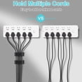 thumbnail image 4 of Organizador de cables adhesivo, soporte para cables, arnés de gestión de cables, abrazadera con clip para PC de casa, cableado de cable USB, administrador de cables de escritorio, 4 of 5