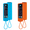 Orange and Sky Blue, variant on [2 Pack] Firestick Remote Cover Case Compatible with Firetv Stick (3rd Gen) Voice Remote, Anti Slip Silicone Sleeve with Wrist Strap (Rose& Purple)
