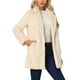 thumbnail image 4 of Abrigo de piel sintética con solapa INSPIRE CHIC para mujer, chaqueta cálida y difusa de invierno con bolsillos S color albaricoque, 4 of 6