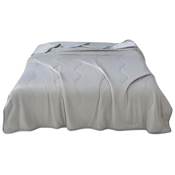 Colcha de aire acondicionado de seda fresca | Manta de verano ligera y lavable | 150x200cm | Edredón refrescante transpirable | Tejido de fibra fresca | Relleno de poliéster | Cuidado fácil | Sueño