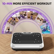 Evitormill Vibration Plate Exercise Machine Whole Body Workout Vibration Fitness Platform with LCD Display, White