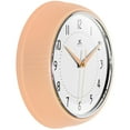 thumbnail image 2 of Infinity Instruments Retro 9.5 Inch Round Indoor Wall Clock, Peach Fuzz, 2 of 7