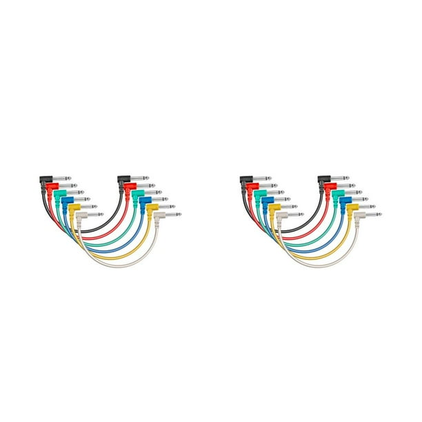 Soidarity Cable de Pedal de efecto de 6 piezas, cuerdas de bajo eléctrico para estudio, instrumento Musical, reemplazo de línea alámbrica, 15cm 2piezas